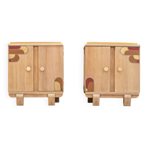 Paire tables chevet - art