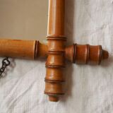 Bamboo-style wooden mirror