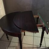 Table console half moon merisier louis xvi