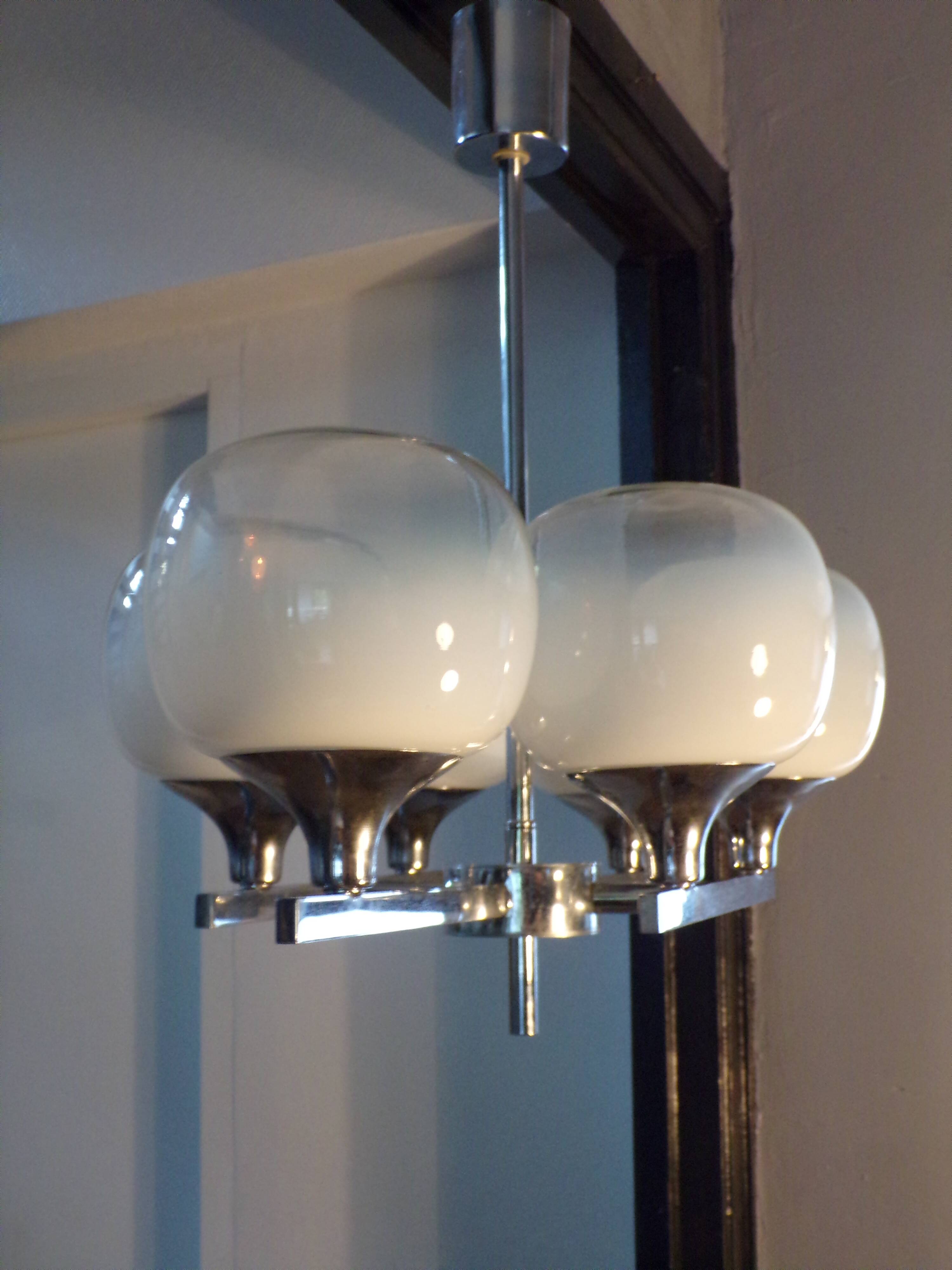 Space age chandelier 6 lights