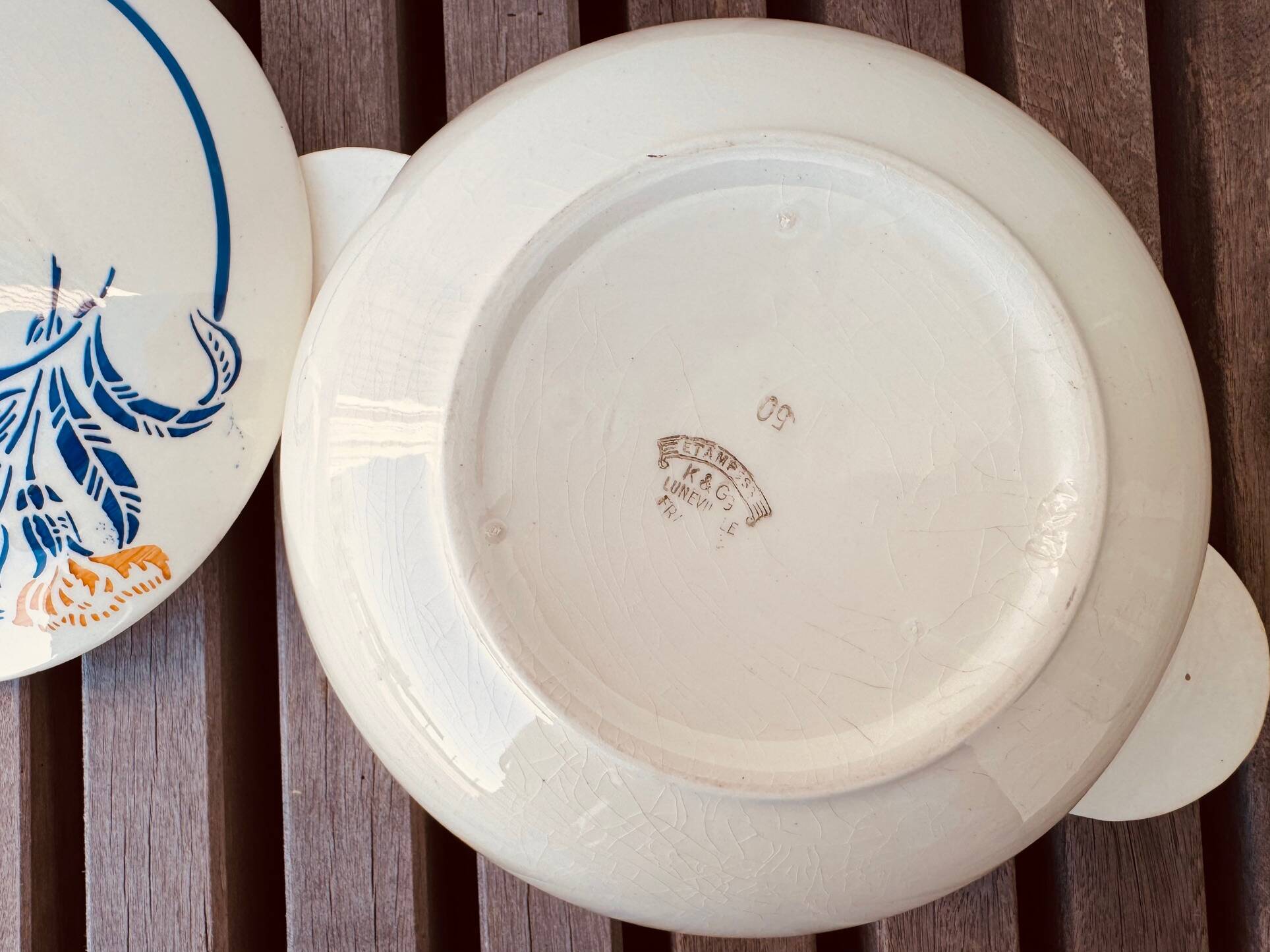 Soup tureen, vegetable dish K&G Luneville