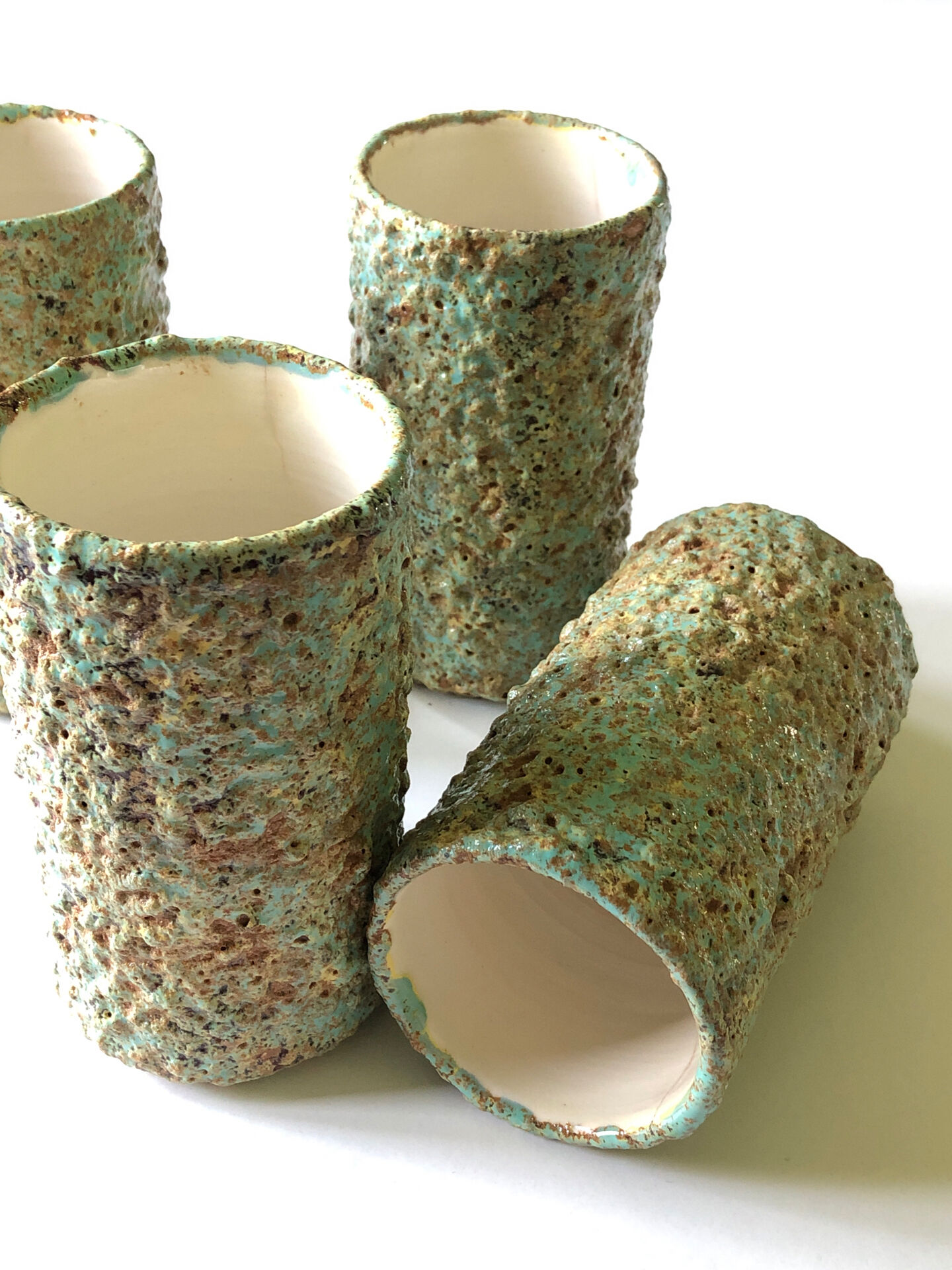Vintage mug glacier blue texture