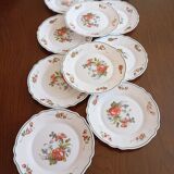 10 assiettes à dessert Arcopal "Ronsard"