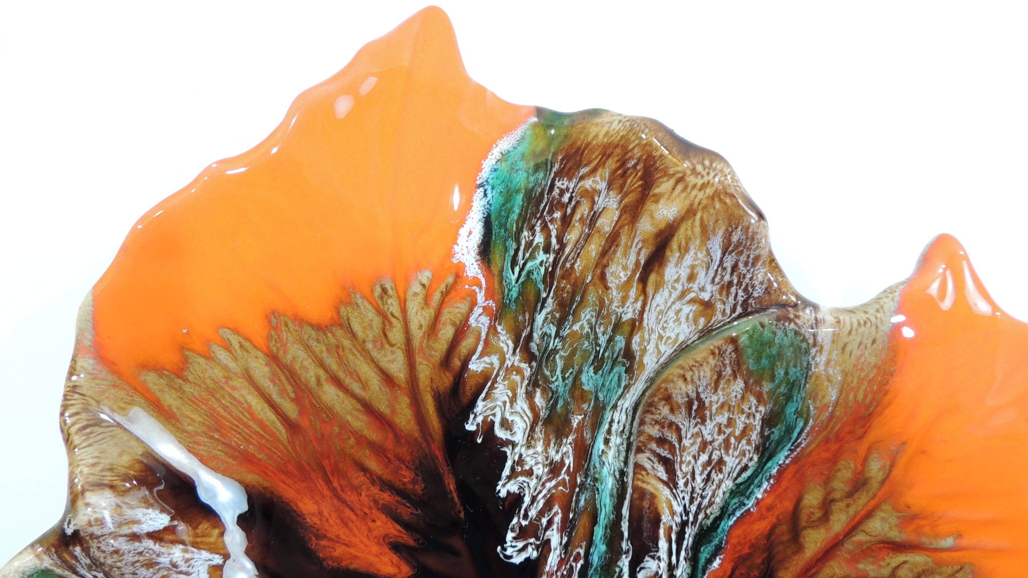 Grand plat feuille style vallauris/vintage