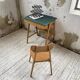 Bureau et chaise enfant pieds compas