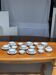 Small Chinese blue and white tea set for 6 cups and saucers.