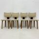 Set of 4 Dutch design by Cor Alons plywood dining chairs , 1960s