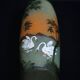 Large Legras Art Nouveau vase in acid-etched glass | Swan Lake