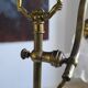 Art Deco bronze and frosted glass tulip lamp