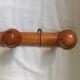 Bamboo-like wall coat rack with 5 mushroom hooks