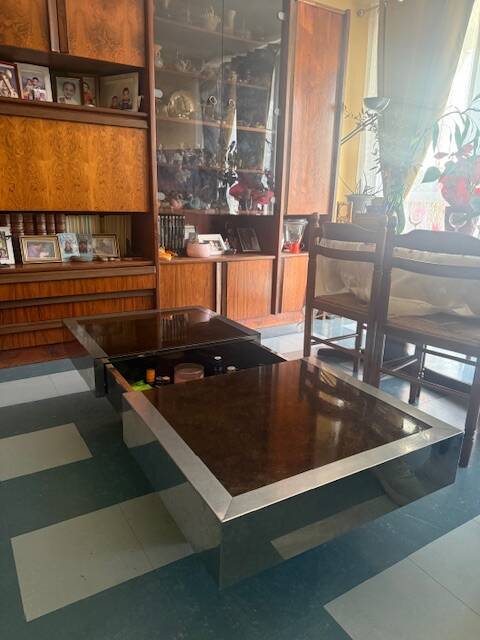 Vintage bar coffee table by Roche Bobois in the style of Willy Rizzo.