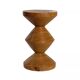 Totem stool carved from solid wood – Brutalist & Organic style