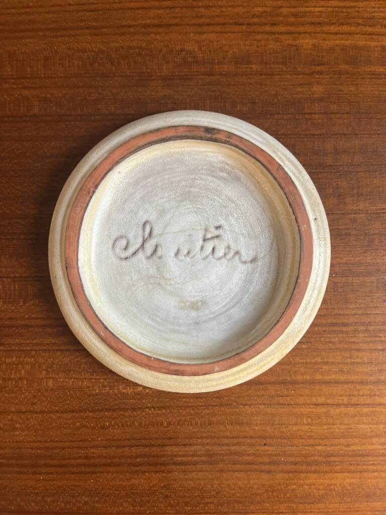 Ceramic cup/plate signed by Cloutier