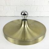 Applique Space Age par Honsel Leuchten en aluminium doré, Flush Light