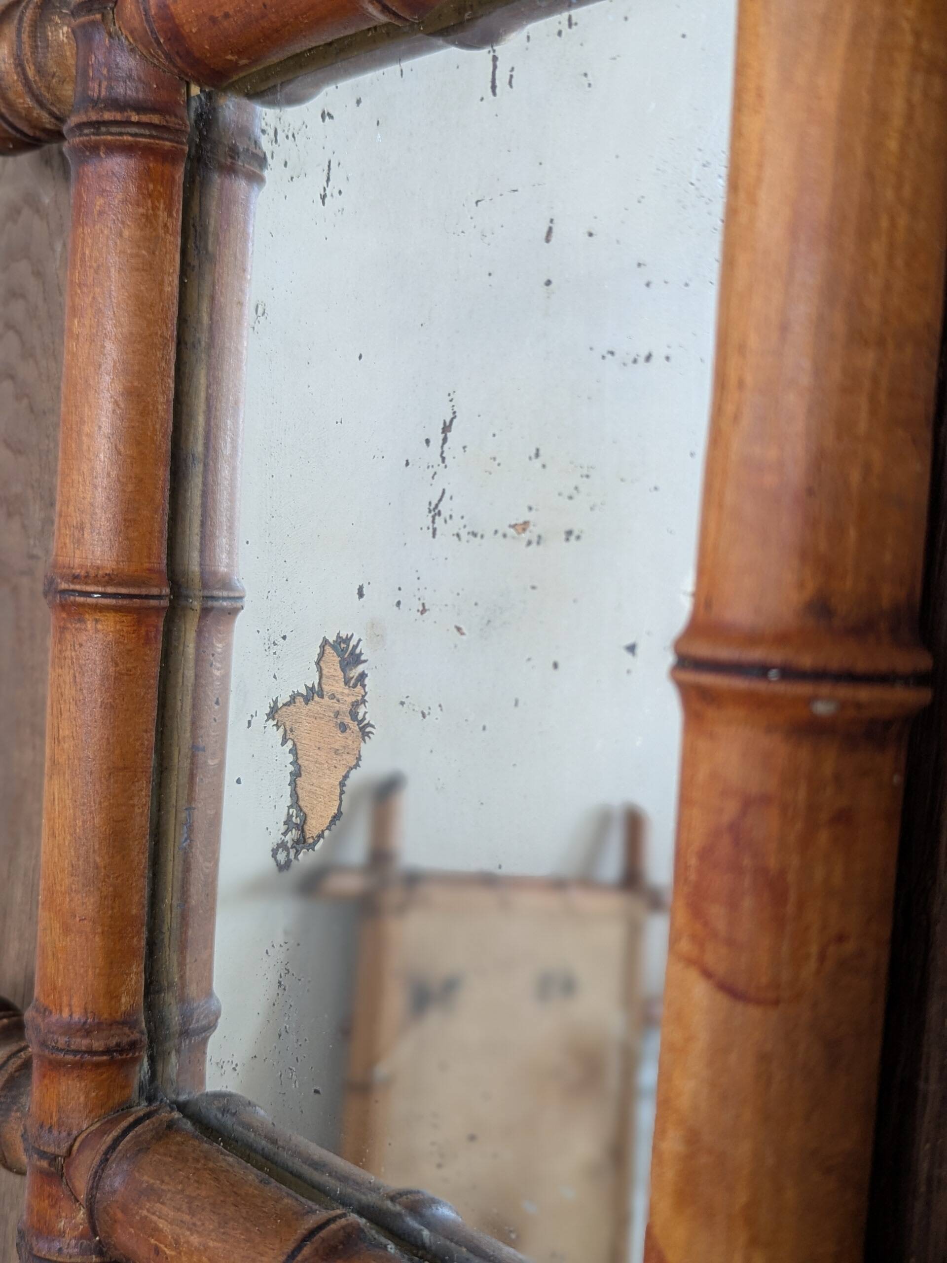 3 bamboo-look mirrors