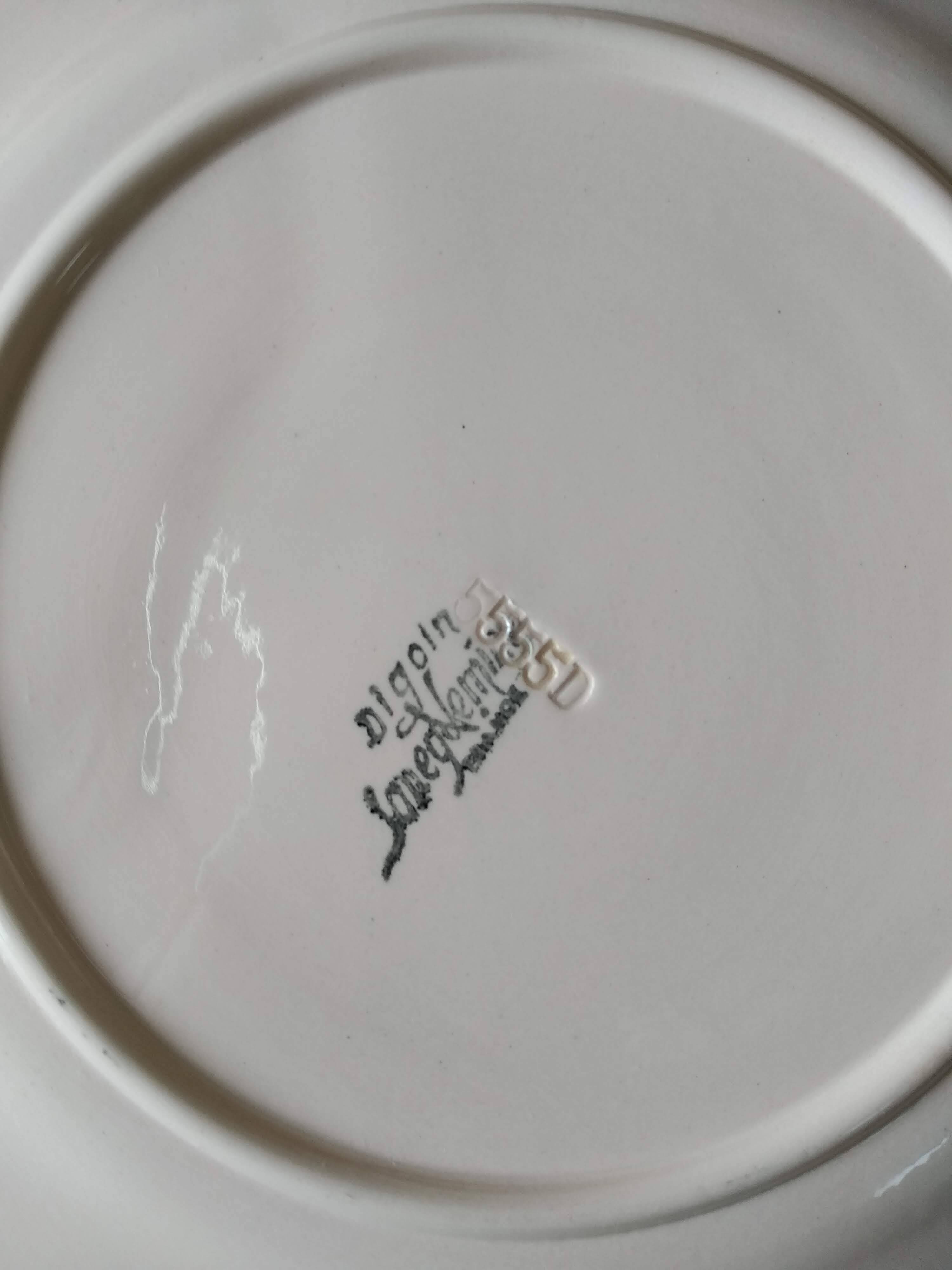 Digoin Sarreguemines Pale Pink Asparagus Set