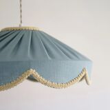 Suspension in a solid floral shape Cosette "mineral blue"