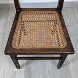 Stella nurse's chair in dark wood and cane