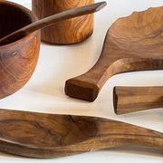 Lot coupelles en bois tourné et sculpté vintage