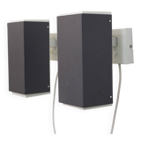 Pair of grey and white wall sconces by Preben Dahl for H. F. Belysning, 1960s