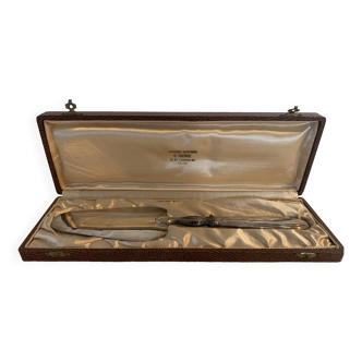 Art Deco style pie server in silver metal, 20th century