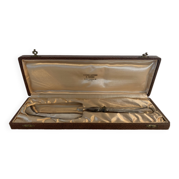 Art Deco style pie server in silver metal, 20th century