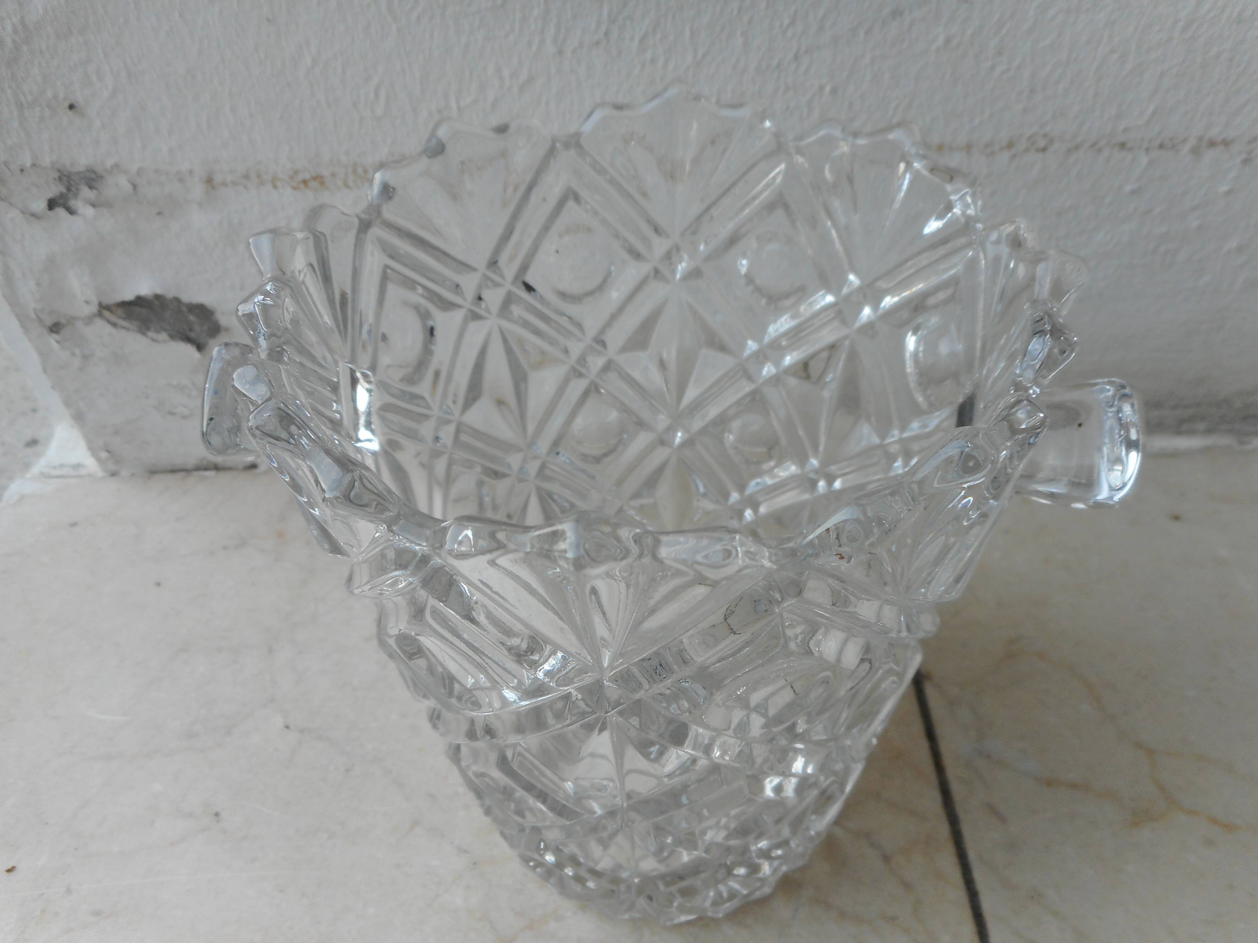 Cut glass ice bucket