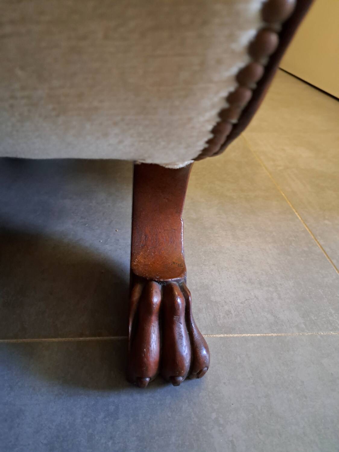 Restoration period mahogany sofa