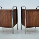 1940s Pair of Bauhaus Bedside Tables, Czechoslovakia