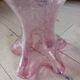Bubble pink glass corolla vase