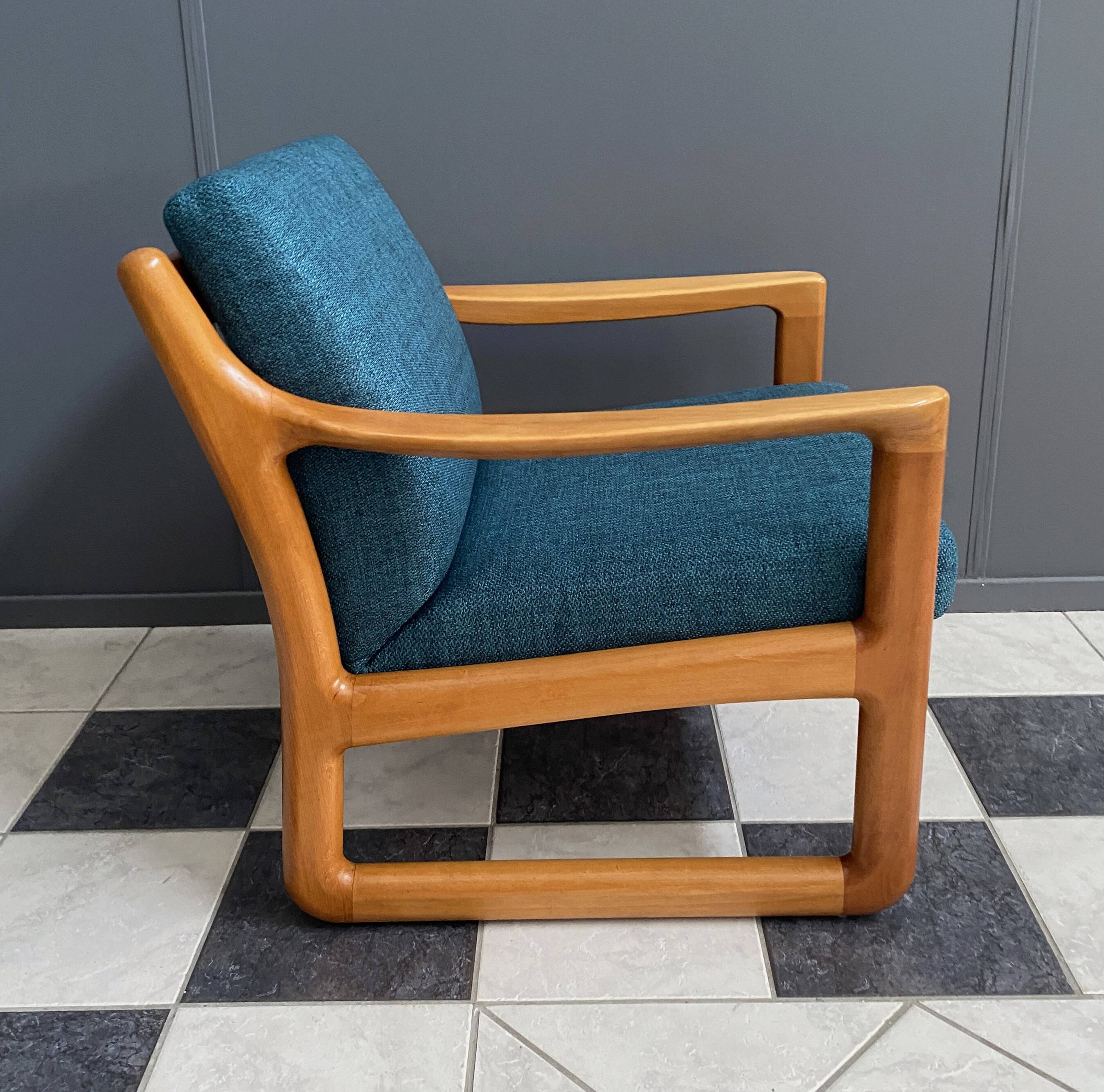 CFC Silkeborg arm chair by Johannes Andersen new green upholstery 1960s