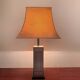 70s brushed aluminum lamp