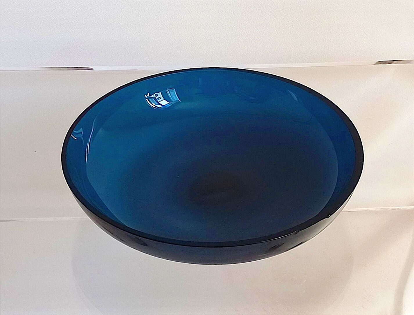 Vide poche années 70 cristal bleu