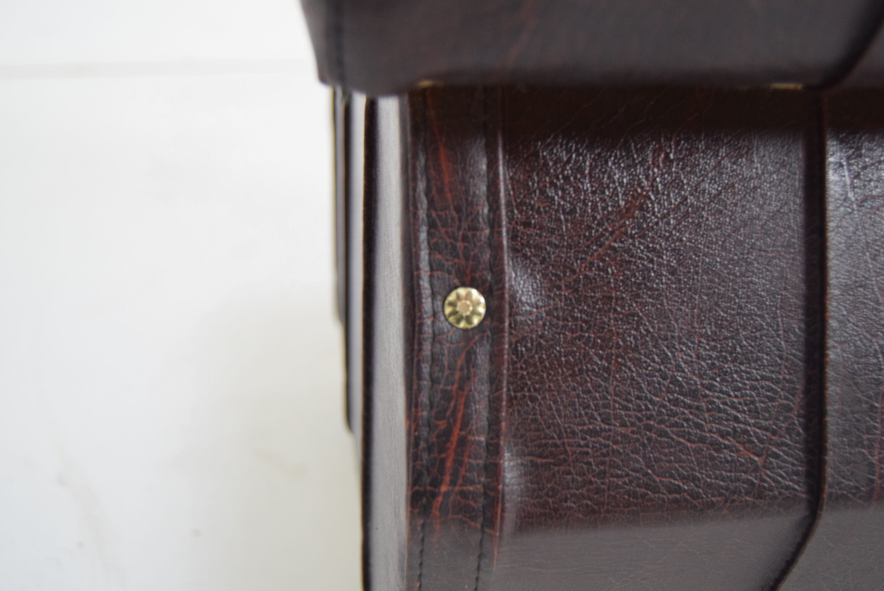 Mid-century leatherette stool with wheels, 1970