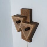 Dutch organic form ceramic wall sconce | 1960s