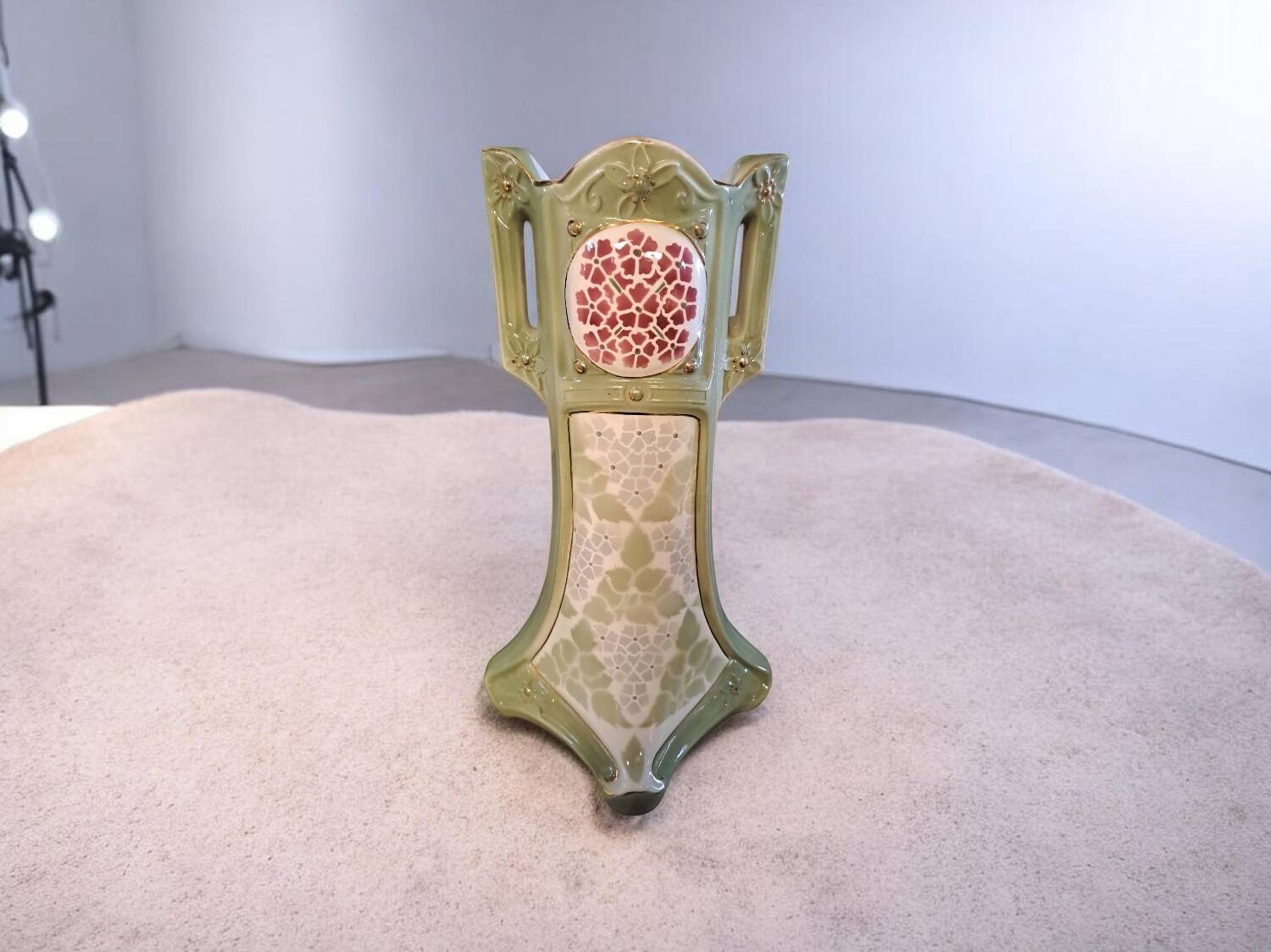 Ensemble de 2 vases Barbotine Art Nouveau - Keller et Guerin