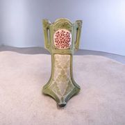 Set of 2 Art Nouveau Barbotine vases - Keller and Guerin