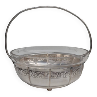 Glass and silver-plated cup, first part of the 20th century.