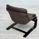 1970s, Swedish design by Åke Fribytter, armchair, furniture leather.