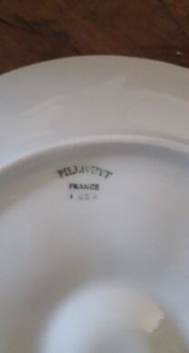 8 Pillivuyt oyster plates - 22.5c, porcelain