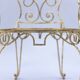 Pair of wrought iron and gilded armchairs, circa 1990