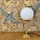 Vintage table lamp in white opaline