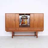 Vintage Danish Highboard with bar section, 1960s
