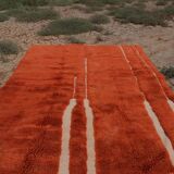 Moroccan Berber rug Mrirt orange terracotta