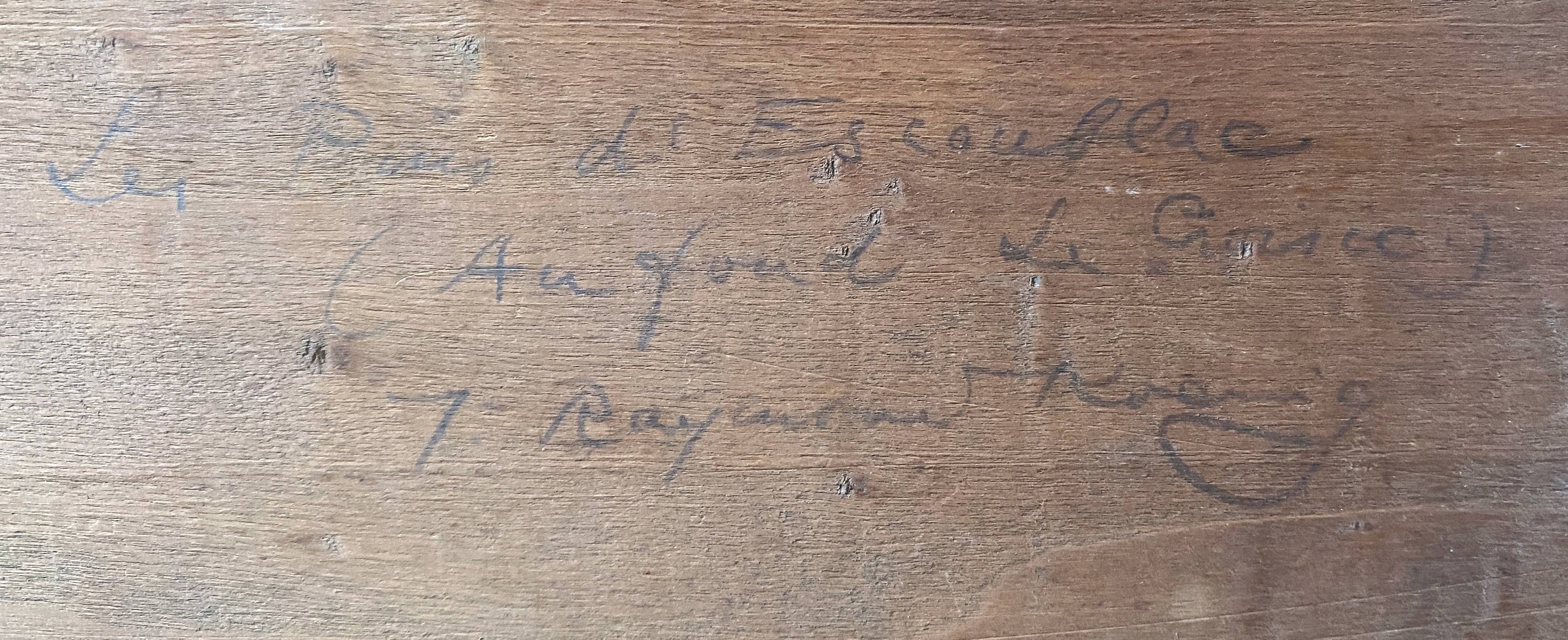 Painting made in oil on beveled wooden panel