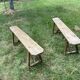 Paire de banc de ferme en bois