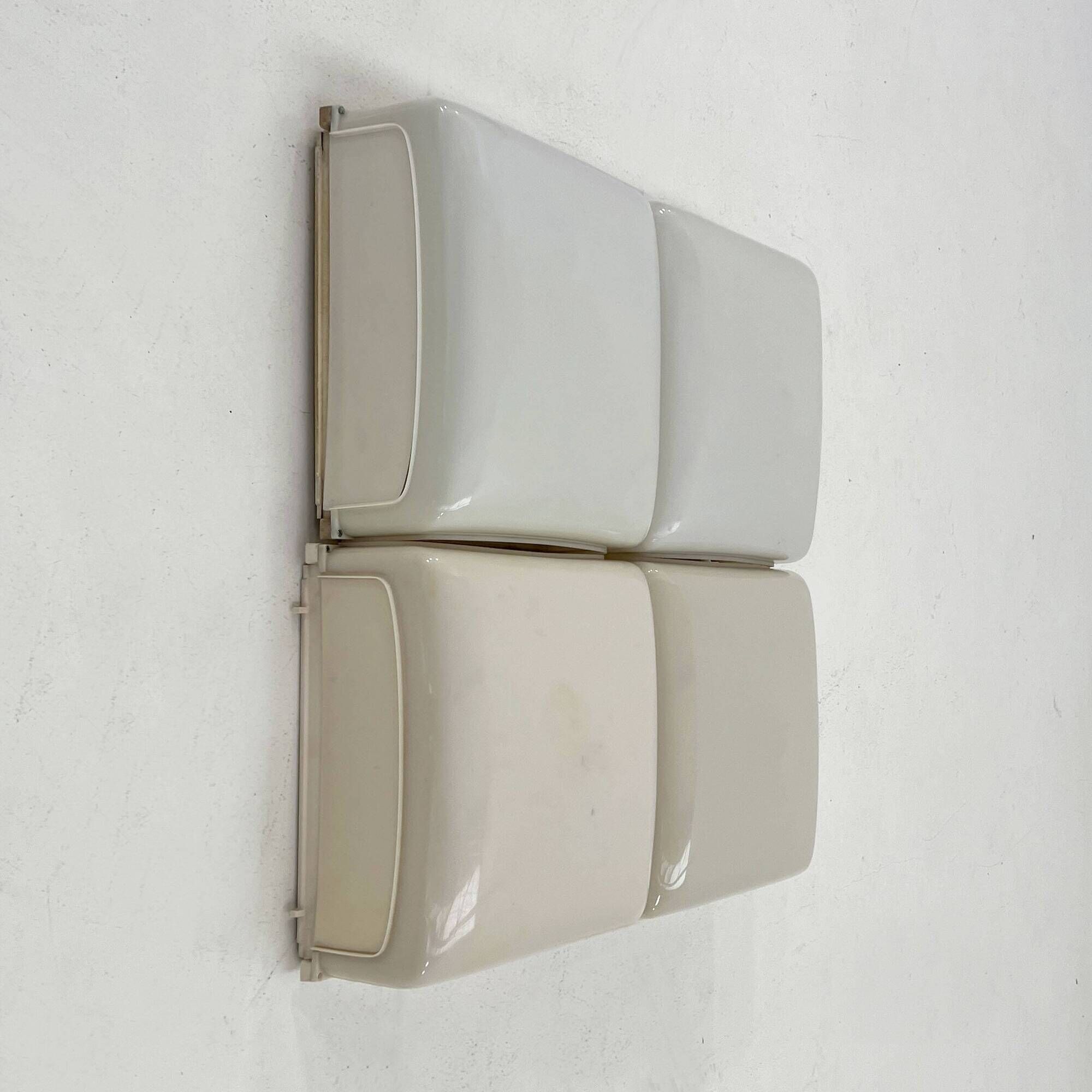 Set of 4 Cnosso Wall Lights by Angelo Mangiarotti for Artemide, 1960
