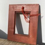 Hand-painted wooden frame with fruit decoration