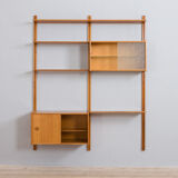 Scandinavian oak wall unit by Sven Andersen, Norway 1970s
