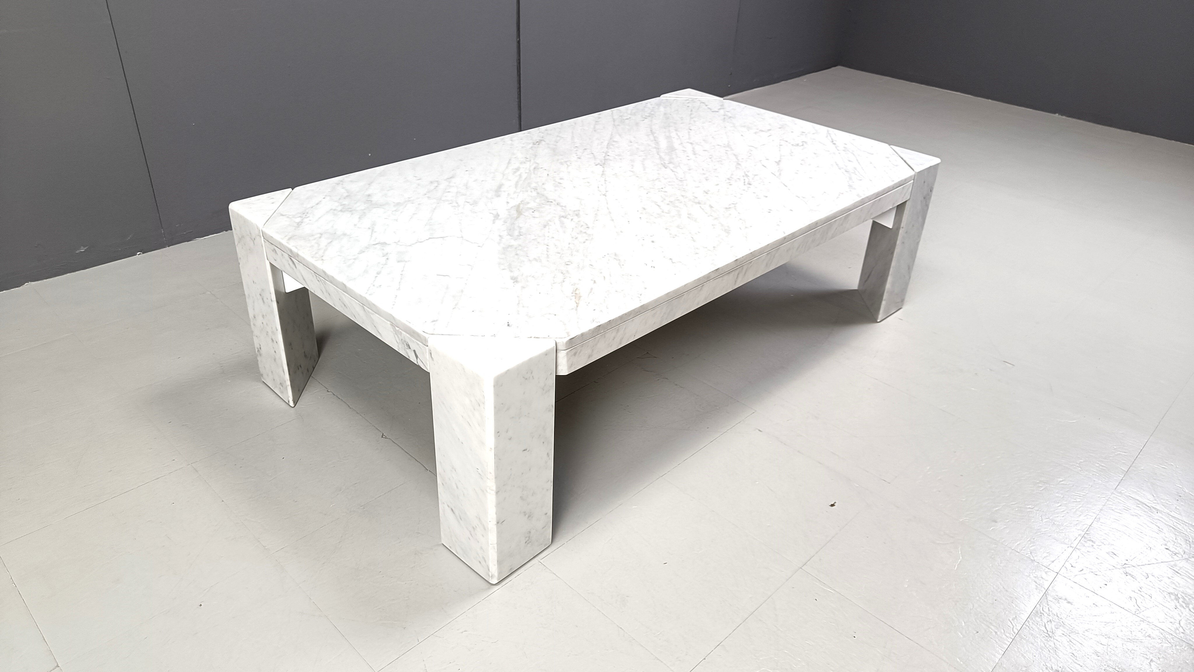 Vintage Italian marble coffee table, 1970s